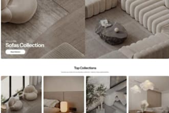 build furniture shopify store, home decor shopify store, store redesign