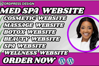 design med spa website spa booking website laser treatment website botox website