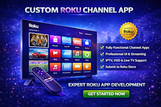 create and brand custom ott and roku TV apps, roku channel development an