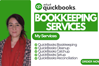 do quickbooks online bookkeeping, cleanup, catchup, setup and reconciliation