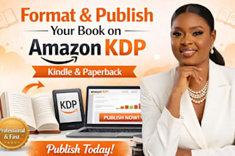 format and publish your book on amazon KDP kindle direct publishing