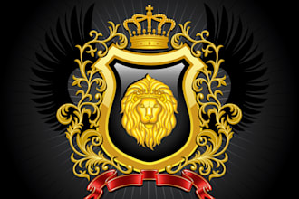 design luxury royal heraldic family crest and shield logo