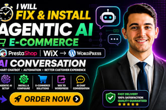 fix install agentic ai ecommerce prestashop wix to wordpress ai conversation