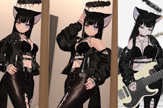 custom furry vrchat avatar vrc avatar vr character features facial expression