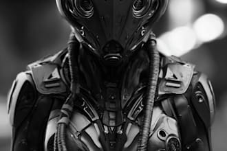 sci fi character illustration or sci fi character art