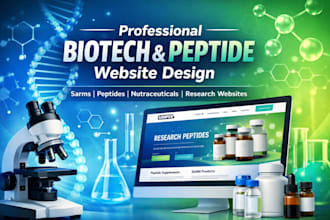 design peptide website supplement website research peptide nutraceutical website