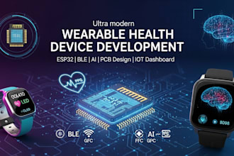 oled wearable health device, smart glasses, watch cloth, band iot ble, ai, pcbs