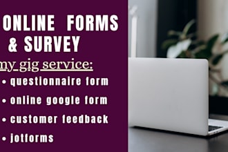 fill questionnaire survey form using google form jot form and get respondents