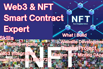 design and develop your nft website, web3 wallets and mint page