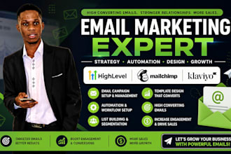 be your gohighlevel expert CRM ghl website design klaviyo, mailchimp marketing
