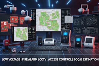 low voltage fire alarm cctv access control design takeoff boq cost estimation