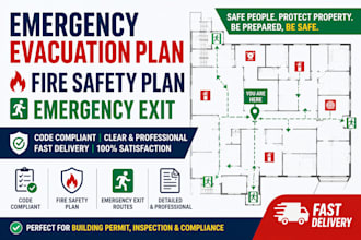 emergency evacuation plan fire safety plan emergency exit layout for building