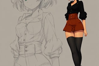 draw a manga character design
