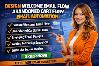 design welcome email flow abandoned cart flow email automation