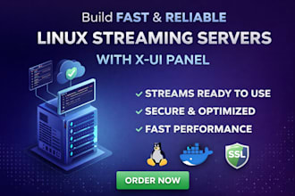 build fast and reliable server, xui one, linux with stream