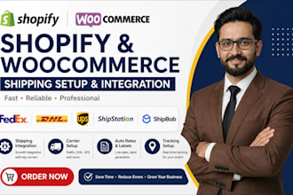 setup shopify woocommerce shipping with fedex dhl ups shipstation shipbob