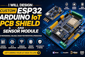 do pcb design, esp32, arduino, iot pcb, shield and sensor module