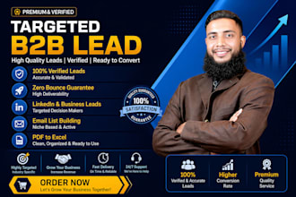 do b2b lead generation, email list building, zero bounce, cold email, data entry