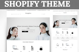 build a tech gadget shopify store, electronic website, home gadget store