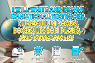 design educational student textbook curriculum plan workbook book cover design