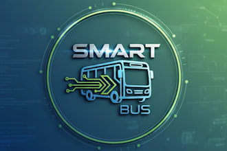 design a modern smart bus logo for your brand