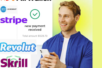 create and integrate verify shopify payment gateway, airwallex, paypal, revolut