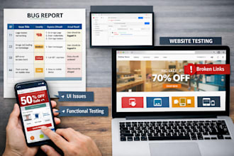 test website and app and deliver professional QA bug report