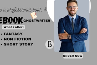 be fiction and non fiction ghostwriter with high quality content