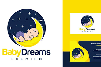 create cute and colorful kids brands logo