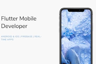 develop a professional flutter mobile app for android and ios