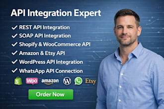 do rest and soap api for shopify, amazon, worpress, whatsapp, woocommerce, etsy