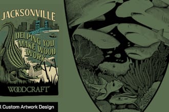 create custom, unique illustrations for merch and branding
