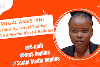 handle email, SMS, social media replies for hospitality, travel and tourism