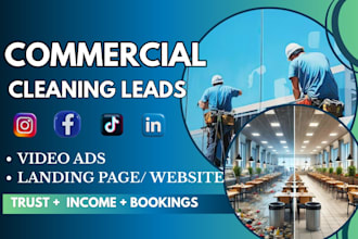 cleaning janitorial leads marketing commercial lead facebook google ads campaign