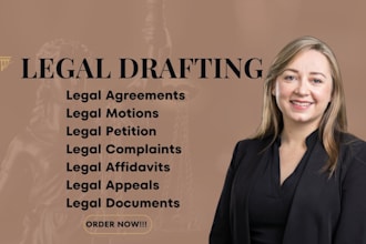 draft ready to file pleadings, motions, responses and legal opinion