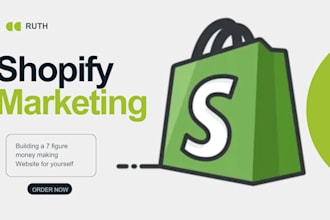 shopify account design, shopify promotion and marketing