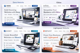 design dora website, odoo, showit, lightspeed website
