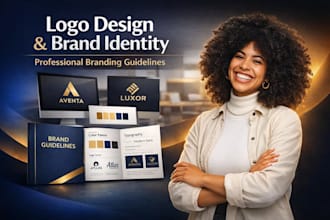 do costume logo design, brand style guide and branding identity