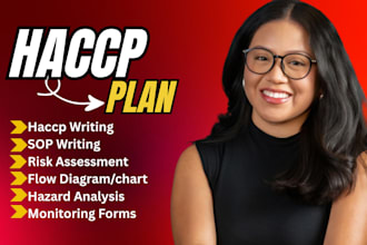 create an audit ready haccp food safety plan with sops and ccps
