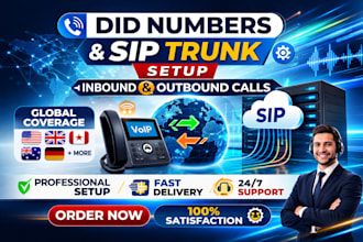 provide did number with sip trunk for inbound and outbound calls