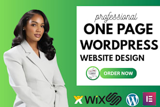 one page website design one pager sales page squeeze page landing page design