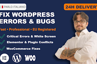 fix any wordpress, elementor or woocommerce error fast