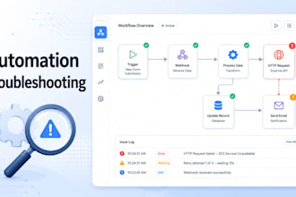 troubleshoot automation workflows, webhooks, and API errors