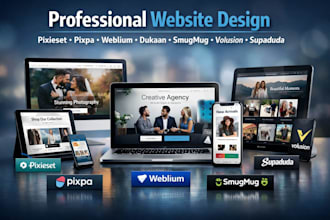 do pixieset, weblium, pixpa, dukaan, smugmug, website design, volusion, supaduda