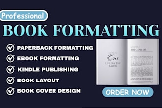 copy editing, paperback formatting, manuscript editing, book typesetting, format
