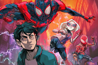 comic book illustration with comic book illustrator