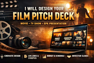 design film pitch deck presentation for your film tv shows movie powerpoint epk
