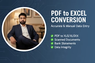convert PDF to excel or CSV accurately with manual verification