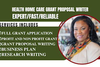 do start up healthcare grant writing, write home care grant proposal, research