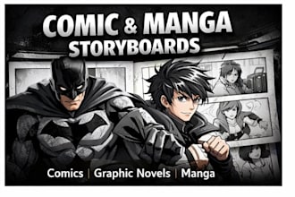 create high impact 5d  storyboards for film animation ads story board  art